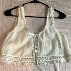 NEVER WORN girly lace crop top